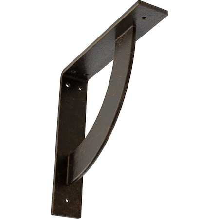 Ekena Millwork Bulwark Steel Bracket, Antiqued Brass 2"W x 10"D x 10"H BKTM02X10X10BUABS